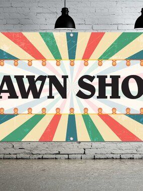 PAWN SHOP Generic 3x6 Vinyl Banner Colorful PAWNSHOP Storefront Signage Display
